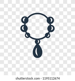 Necklace vector icon isolated on transparent background, Necklace transparency logo concept