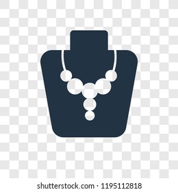 Necklace vector icon isolated on transparent background, Necklace transparency logo concept