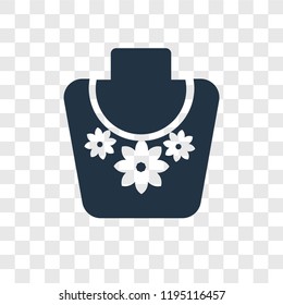 Necklace vector icon isolated on transparent background, Necklace transparency logo concept