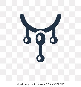 Necklace vector icon isolated on transparent background, Necklace transparency concept can be used web and mobile