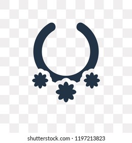 Necklace vector icon isolated on transparent background, Necklace transparency concept can be used web and mobile