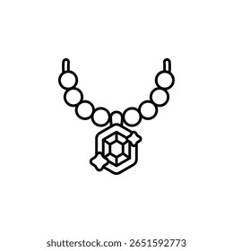 Ícone de vetor de colar. Estilo de linha de ícone de joias. uso perfeito para logotipo, apresentação, site e muito mais.