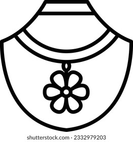 Necklace Vector Icon Line Style