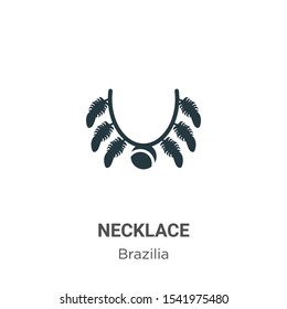 Necklace vector icon on white background. Flat vector necklace icon symbol sign from modern brazilia collection for mobile concept and web apps design.