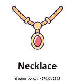 Necklace Vector Icon which can easily modify or edit
