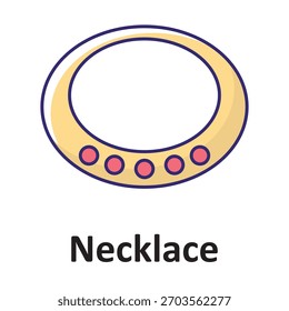 Necklace Vector Icon which can easily modify or edit