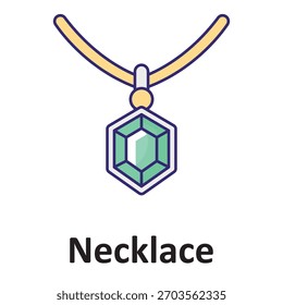 Colar Vetor Ícone que pode facilmente modificar ou editar