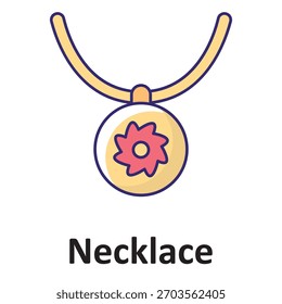 Necklace Vector Icon which can easily modify or edit