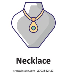 Necklace Vector Icon which can easily modify or edit