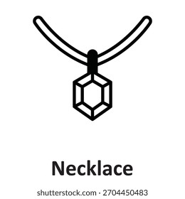 Necklace Vector Icon which can easily modify or edit

