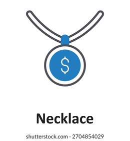 Necklace Vector Icon which can easily modify or edit


