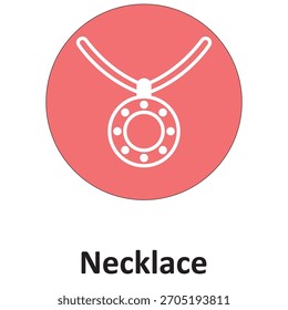 Icono del Vector del collar que puede modificar o editar fácilmente

