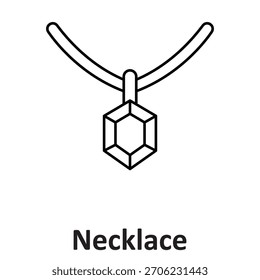 Necklace Vector Icon which can easily modify or edit

