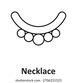 Necklace Vector Icon which can easily modify or edit
