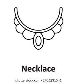 Necklace Vector Icon which can easily modify or edit
