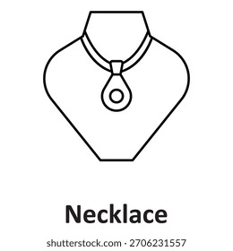Necklace Vector Icon which can easily modify or edit