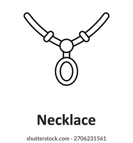Necklace Vector Icon which can easily modify or edit