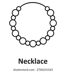 Necklace Vector Icon which can easily modify or edit
