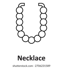 Necklace Vector Icon which can easily modify or edit

