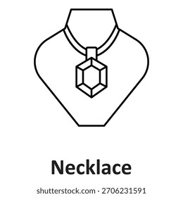 Necklace Vector Icon which can easily modify or edit

