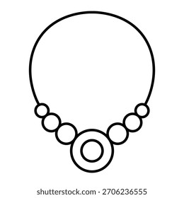 Necklace Vector Icon which can easily modify or edit

