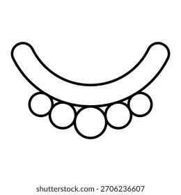 Necklace Vector Icon which can easily modify or edit

