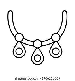 Necklace Vector Icon which can easily modify or edit

