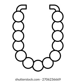 Necklace Vector Icon which can easily modify or edit

