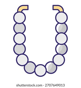 Necklace Vector Icon which can easily modify or edit