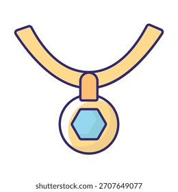 Necklace Vector Icon which can easily modify or edit