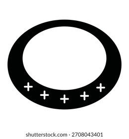 Icono del Vector del collar que puede modificar o editar fácilmente

