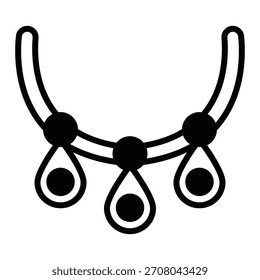 Necklace Vector Icon which can easily modify or edit

