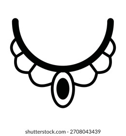 Necklace Vector Icon which can easily modify or edit

