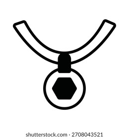 Necklace Vector Icon which can easily modify or edit

