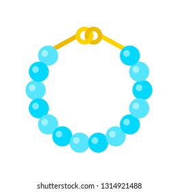 Necklace vector illustration, Isolated flat design icon