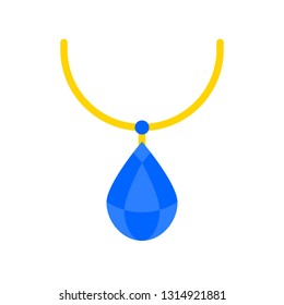 Necklace vector illustration, Isolated flat design icon