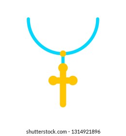 Necklace vector illustration, Isolated flat design icon