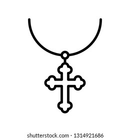 Necklace vector illustration, Isolated line design icon