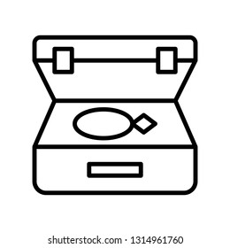 Necklace vector illustration, Isolated line design icon