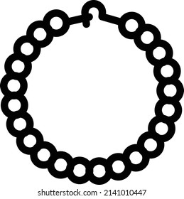 ilustración del vector collar aislada en un fondo transparente. iconos vectoriales de trazo para el concepto o gráficos web.