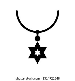 Necklace vector illustration, Isolated solid design icon