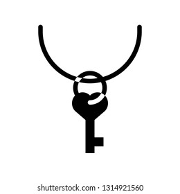 Necklace vector illustration, Isolated solid design icon