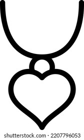 necklace Vector illustration on a transparent background.Premium quality symmbols.Stroke vector icons for concept and graphic design.