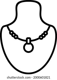 Diseño de iconos de la línea del vector de collar
