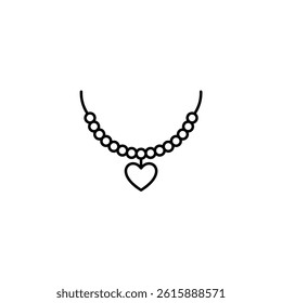 Necklace vector line icon icons design