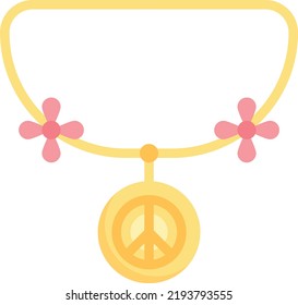 necklace vector on white background. isolated Vector icon