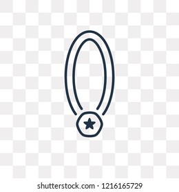 Necklace vector outline icon isolated on transparent background, high quality linear Necklace transparency concept can be used web and mobile