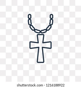 Necklace vector outline icon isolated on transparent background, high quality linear Necklace transparency concept can be used web and mobile
