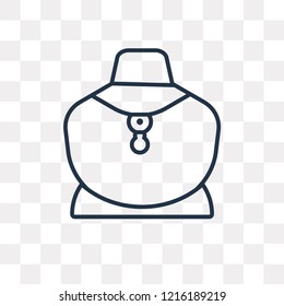 Necklace vector outline icon isolated on transparent background, high quality linear Necklace transparency concept can be used web and mobile