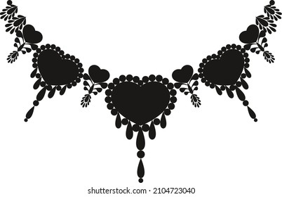 Necklace  vintage embellishment pattern vector